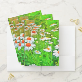 Künstlerischer Pop Bright and Colorful Art Daisies Bewerbungsmappe