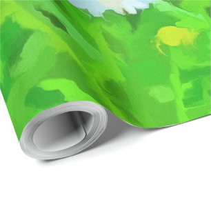 Künstlerischer Pop Bright and Colorful Art Daisies Geschenkpapier