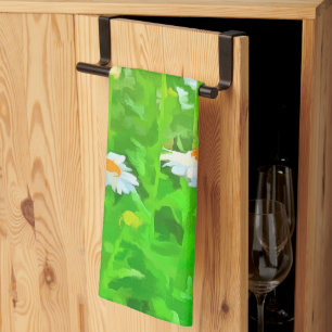 Künstlerischer Pop Bright and Colorful Art Daisies Geschirrtuch