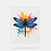 Künstlerischer Pop Malerische Drachenfliege Acrylschild (Vorderseite)