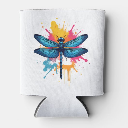 Künstlerischer Pop Malerische Drachenfliege Dosenkühler (Vorderseite)