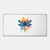 Künstlerischer Pop Malerische Drachenfliege Schreibtischunterlage (Vorderseite)