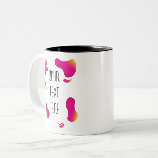 Künstlerischer Rahmen kreieren Sie Ihre eigene Zwe Zweifarbige Tasse (Vorderseite Links)