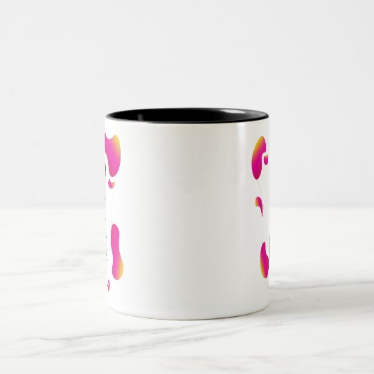 Künstlerischer Rahmen kreieren Sie Ihre eigene Zwe Zweifarbige Tasse (Mittel)