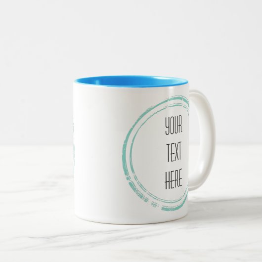 Künstlerischer Rahmen kreieren Sie Ihre eigene Zwe Zweifarbige Tasse (VorderseiteRechts)