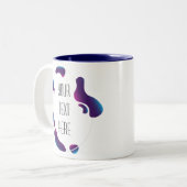 Künstlerischer Rahmen kreieren Sie Ihre eigene Zwe Zweifarbige Tasse (Vorderseite Links)