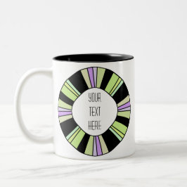 Künstlerischer Rahmen kreieren Sie Ihre eigene Zwe Zweifarbige Tasse