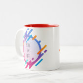 Künstlerischer Rahmen kreieren Sie Ihre eigene Zwe Zweifarbige Tasse (Vorderseite Links)
