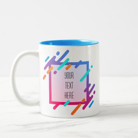 Künstlerischer Rahmen kreieren Sie Ihre eigene Zwe Zweifarbige Tasse (Links)