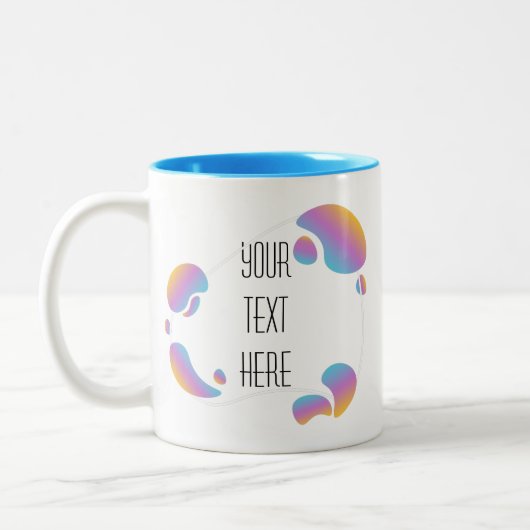 Künstlerischer Rahmen kreieren Sie Ihre eigene Zwe Zweifarbige Tasse (Links)