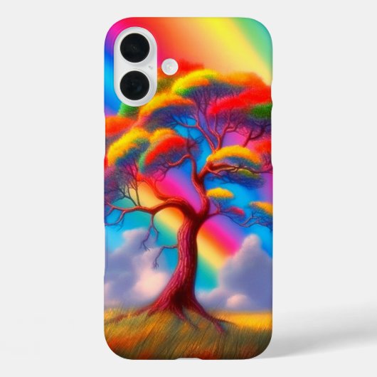 Künstlerischer Regenbogenbaum Case-Mate iPhone Hülle (Rückseite)