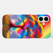 Künstlerischer Regenbogenbaum Case-Mate iPhone Hülle (Rückseite (Horizontal))