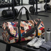 Künstlerischer Reisestil: Vintage Patchwork-Quilt Duffle Bag
