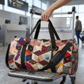 Künstlerischer Reisestil: Vintage Patchwork-Quilt Duffle Bag