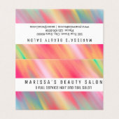 Künstlerischer rosa gelber abstrakter moderner visitenkarten (Außenseite Aufgefaltet)