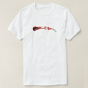 Künstlerischer roter Lippenstift-Schmiergrafik T-Shirt