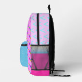 Künstlerischer Rucksack, rosa Regenbogen Bedruckter Rucksack (Rechts)