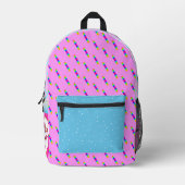 Künstlerischer Rucksack, rosa Regenbogen Bedruckter Rucksack (Vorderseite)