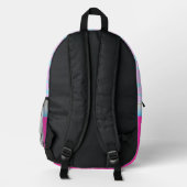 Künstlerischer Rucksack, rosa Regenbogen Bedruckter Rucksack (Rückseite)