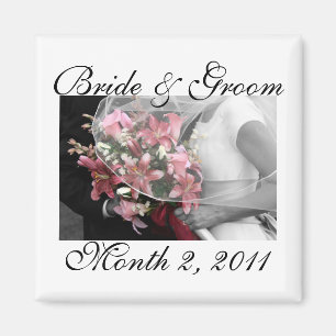 Künstlerischer Save the Date Wedding Magnet