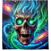 Künstlerischer Schädel Duschvorhang (Vorderseite)