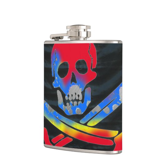 Künstlerischer Schädel Flachmann (Links)