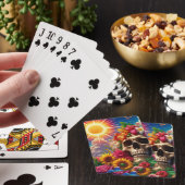 Künstlerischer Schädel Spielkarten (In Situ)