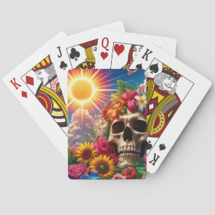 Künstlerischer Schädel Spielkarten