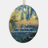 Künstlerischer schmelzender Gletscher-'Klimawandel Keramikornament (Rechts)