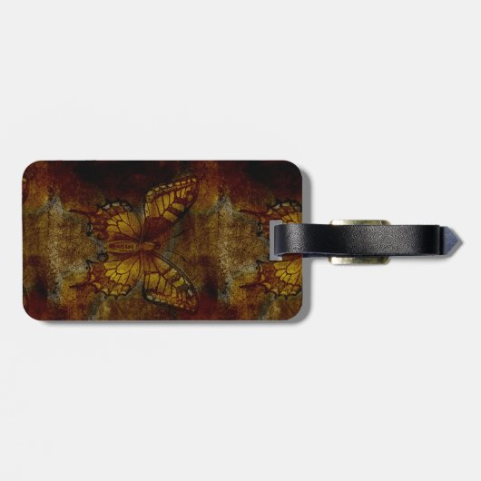 Künstlerischer Schmetterling Gepäckanhänger (Rückseite horizontal)