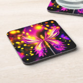 Künstlerischer Schmetterling Getränkeuntersetzer (Linke Seite)