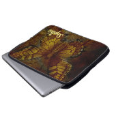 Künstlerischer Schmetterling Laptopschutzhülle (Vorne Knopf)