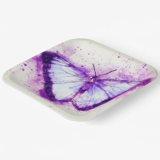 Künstlerischer Schmetterling Pappteller (Gewinkelt)