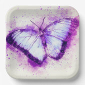 Künstlerischer Schmetterling Pappteller (Vorderseite)