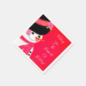 Künstlerischer Schneemann mit Reds Serviette (Ecke)