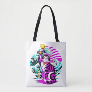 Künstlerischer Sieg-Katze - Geschenk für japanisch Tasche