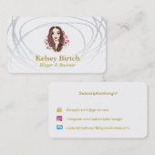 Künstlerischer Silberner Glitzer Visitenkarte (Vorne/Hinten)