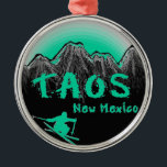 Künstlerischer Skifahrer Taos New Mexiko Ornament Aus Metall<br><div class="desc">Künstlerischer Skifahrer Taos New Mexiko</div>