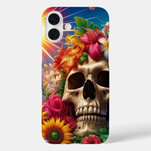 Künstlerischer Skull-Handy-Fall iPhone 16 Plus Hülle