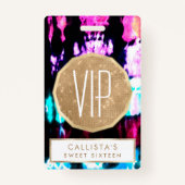 Künstlerischer Sommer Aquamarin Schwarz Farbige Ge Ausweis (Vorderseite)