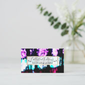 Künstlerischer Sommer Aquamarin Schwarz Farbige Ge Visitenkarte (Stehend Vorderseite)