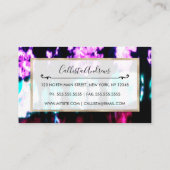 Künstlerischer Sommer Aquamarin Schwarz Farbige Ge Visitenkarte (Rückseite)