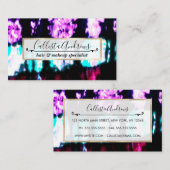 Künstlerischer Sommer Aquamarin Schwarz Farbige Ge Visitenkarte (Vorne/Hinten)