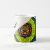 Künstlerischer Sommerneon Gelbe Spitzen Sonnenblum Kaffeetasse (Mittel)