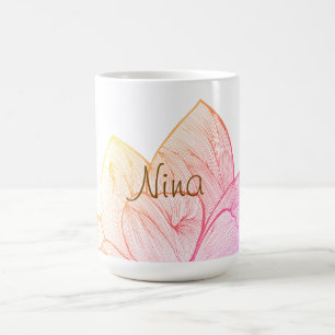 Künstlerischer Sonnenuntergangs-Blumen-Nina-Kaffee Kaffeetasse
