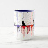 Künstlerischer Splatter-Katzenbecher Tasse (Zentrum)