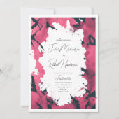 Künstlerischer Spritzer: Moderne Hochzeit Einladung (Vorderseite)