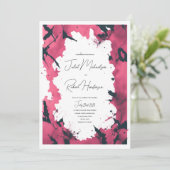 Künstlerischer Spritzer: Moderne Hochzeit Einladung (Stehend Vorderseite)