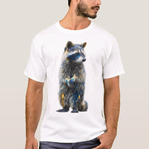 Künstlerischer Spritzlack Waschbären-Männer T-Shirt