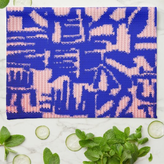 Künstlerischer Strick Design Küche Handtuch (Gefaltet)